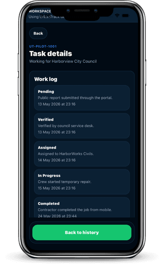 UrbanTrack ownership workflow on mobile